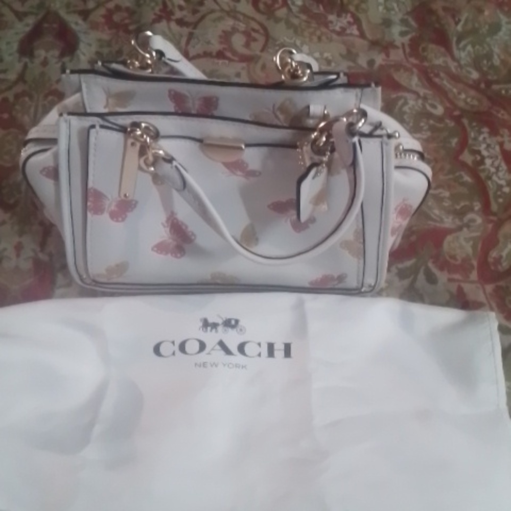 Coach butterfly print dreamer 21 mini crossbody tote bag